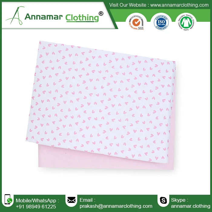100% Cotton Jersey Knit Fitted Crib Sheet for Standard Crib and Toddler Mattresses For Sale From Indian Supplier