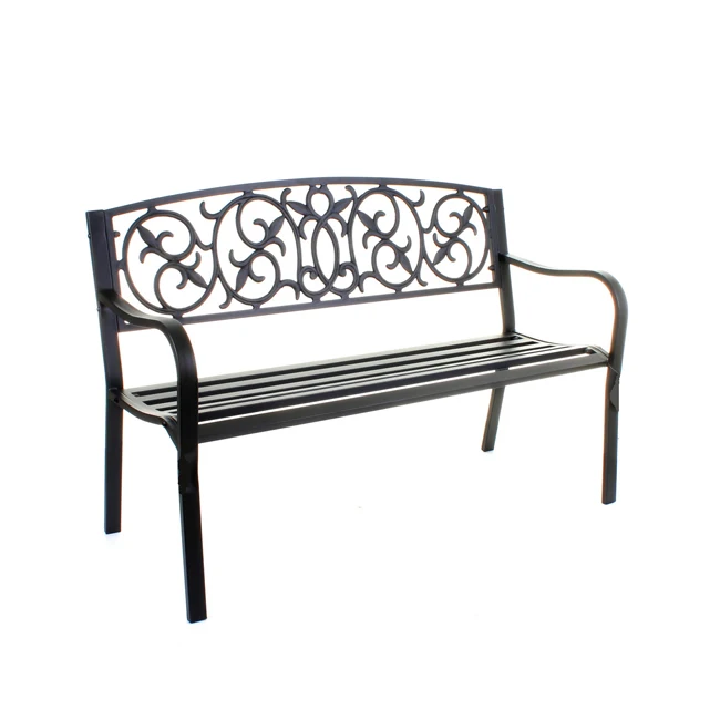 
Industrial Antique Outdoor Wrought Iron Garden Bench for Export 