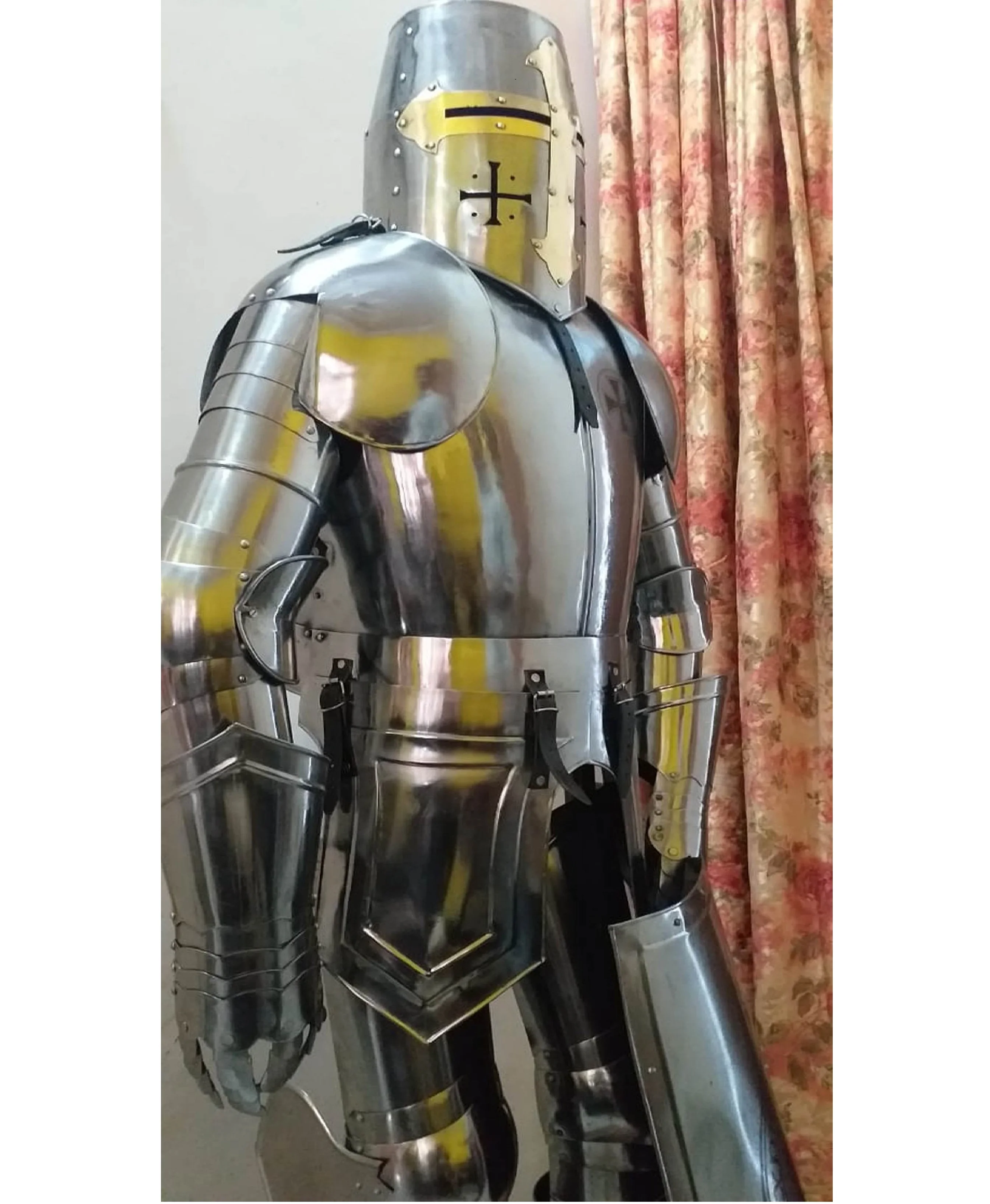 Full Body Armour Suit Medieval Knight Suit of Armor top quality product use in museum silver