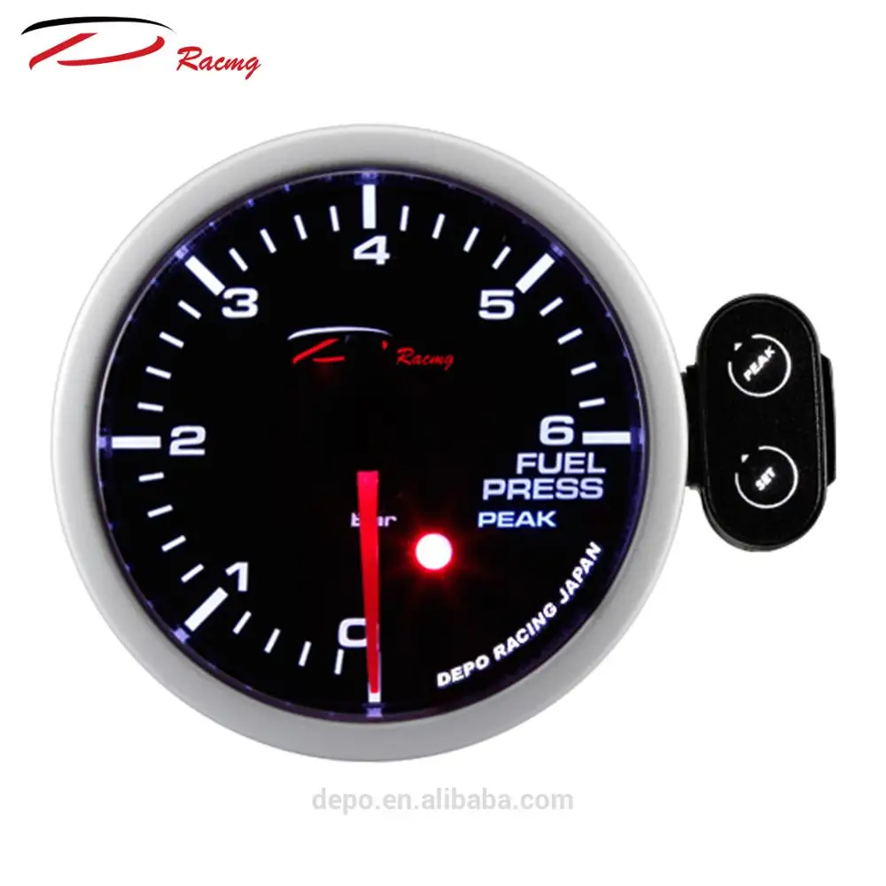 Манометр для топлива с датчиком, измеритель давления, шаговый двигатель, 7 цветов, 60 мм