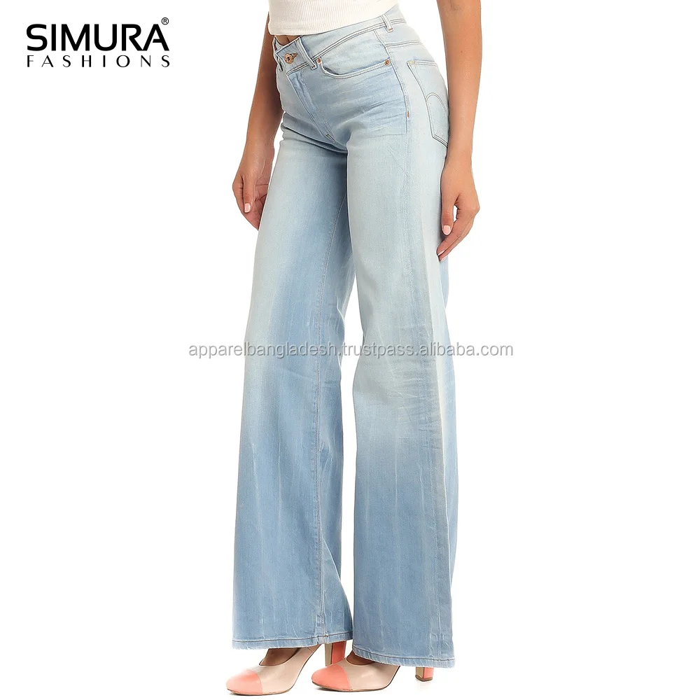 
Apparel Manufacturing Girls Top Quality Loose Fitting Women Jeans 