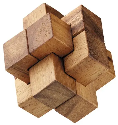 
Large super 3d magic wooden cube brain teasers best star puzzle 