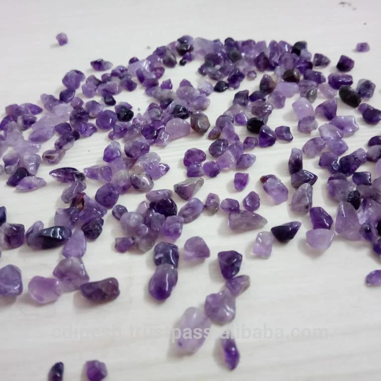 Machine polished amethyst round gravels for bio mate artificial mate manufacturing