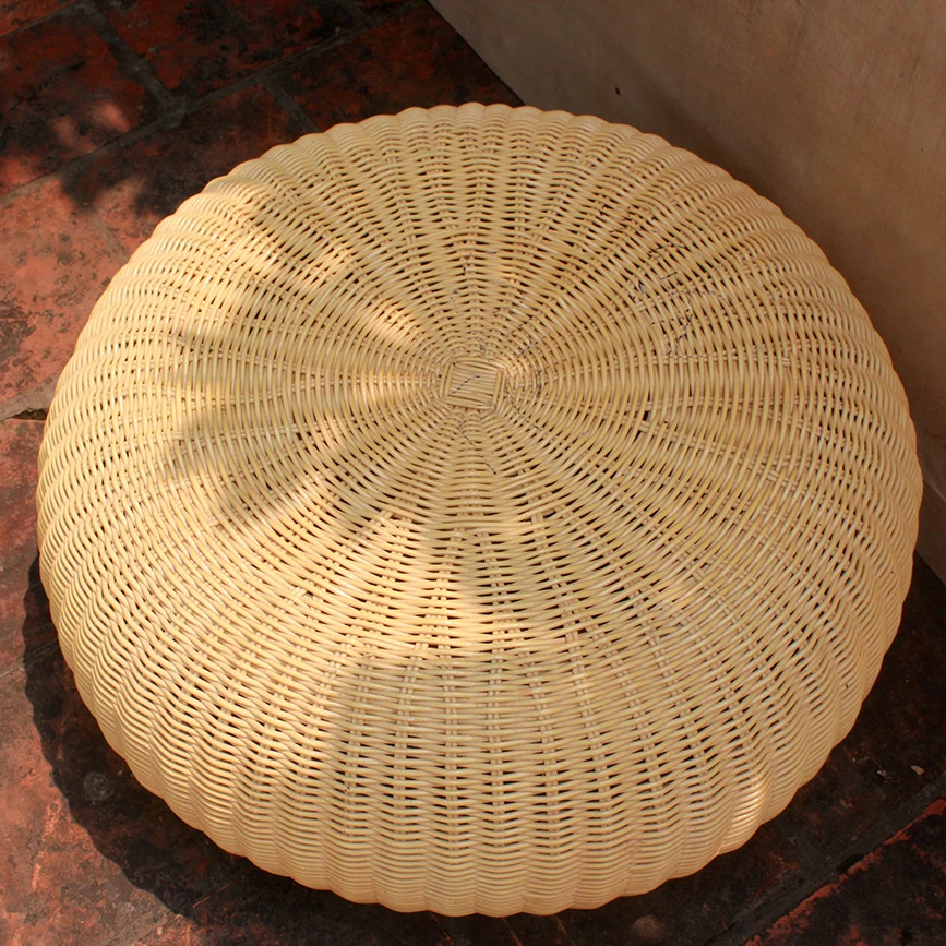 Round rattan furniture ottoman chair for home decoration