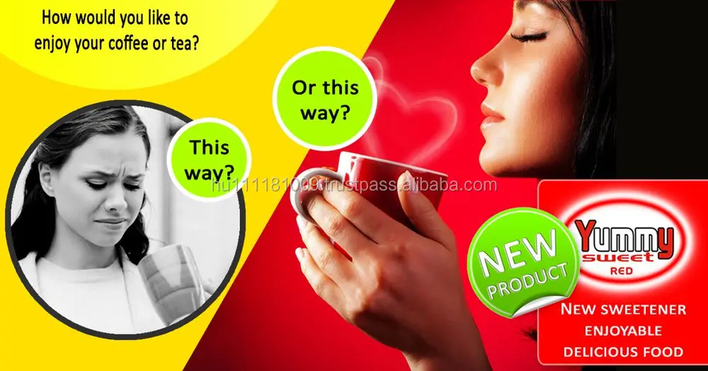 Sugar taste sachet sweetener for restaurants hotels events