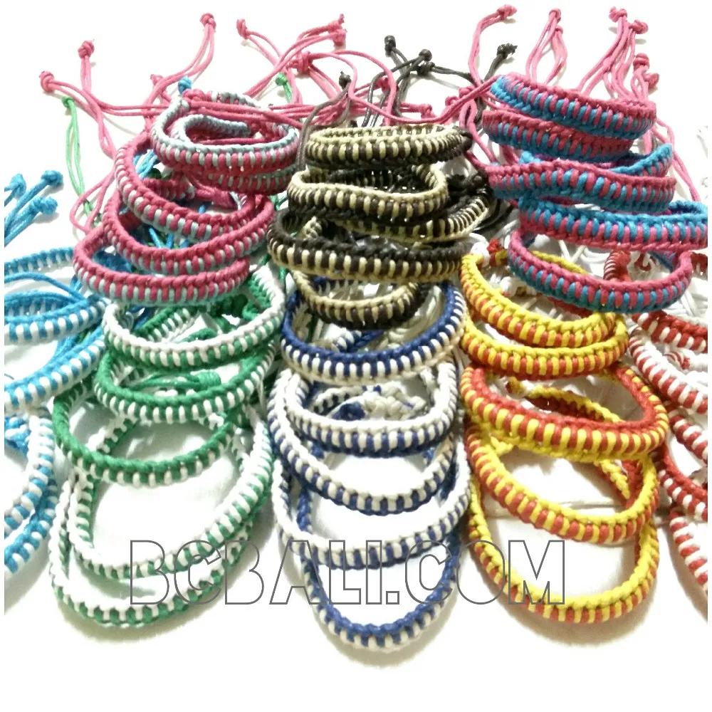 Разноцветный браслет из конопляной кожи, 220 шт.