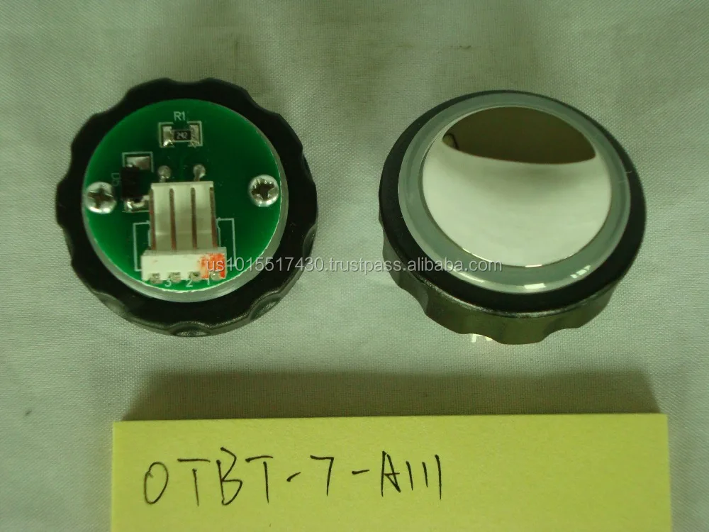 OTBT-7-A111 (FAA25090A111 Type Elevator Push Button, Red Light, Polished Stainless Steel)