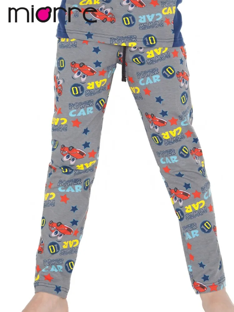 
Miorre OEM Wholesale %100 Cotton Kids Boy Funny Car Print Sleepwear Pajamas Set 