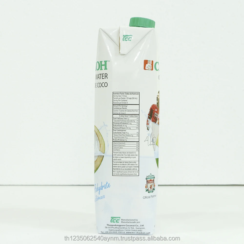 CHAOKOH UHT Coconut Water Packed in Aseptic box (1000 ml)