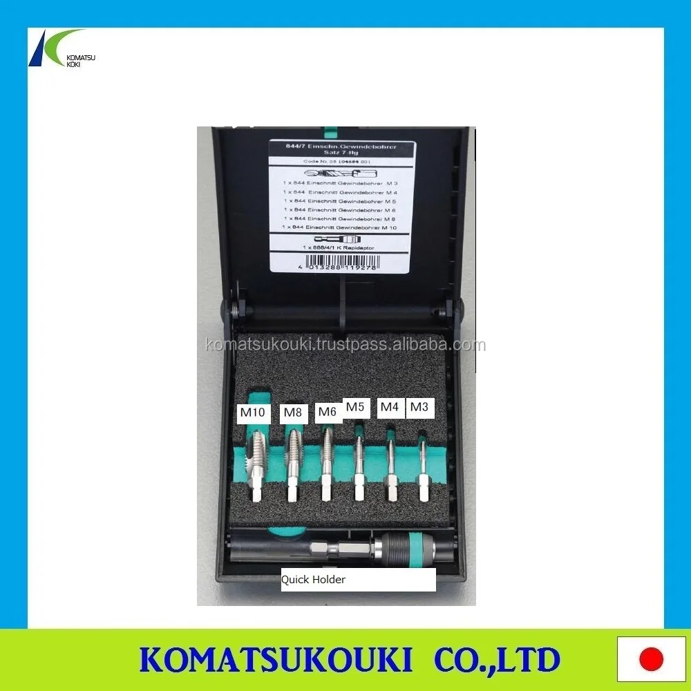 Professional Japan ESCO combined drill and tap set for electrical tool with quick bit holder, other types also available