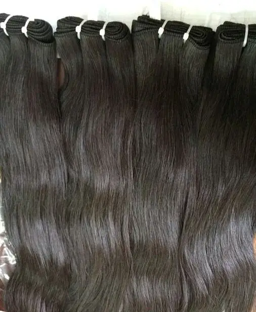 16'-26' Indian human hair weft real human hair extension straight texture machine weft hair weaving