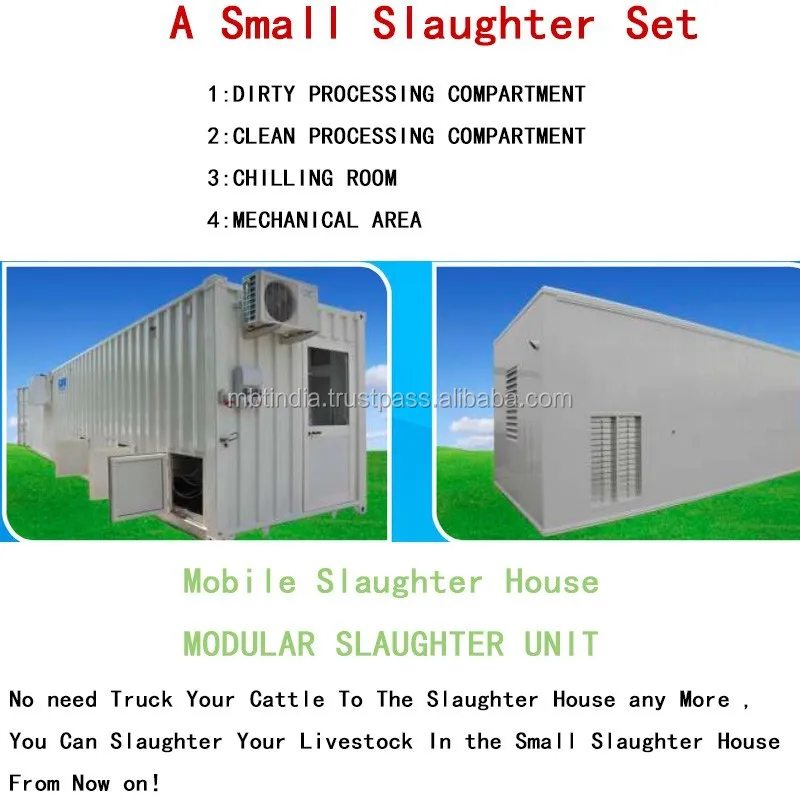 
Mobile slaughter equipment cattle slaughter equipment poultry slaughter unit hen duck profession production small sluaughter set 
