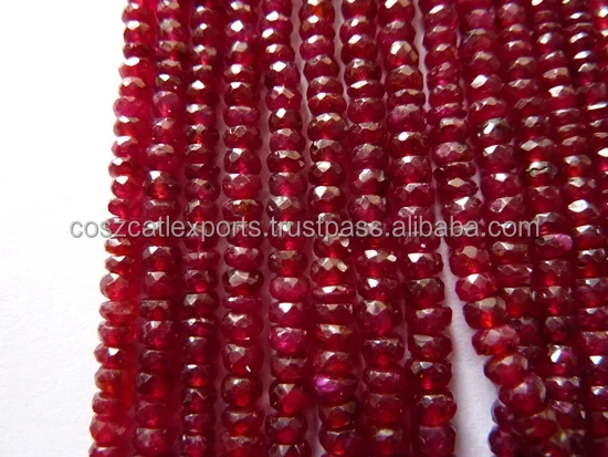 Red Ruby Beads 6 mm Natural Precious Loose Faceted Gemstones Strand Bead