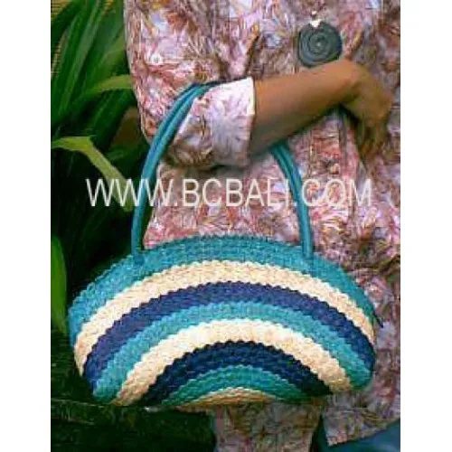 women straw handbag handmade casual design