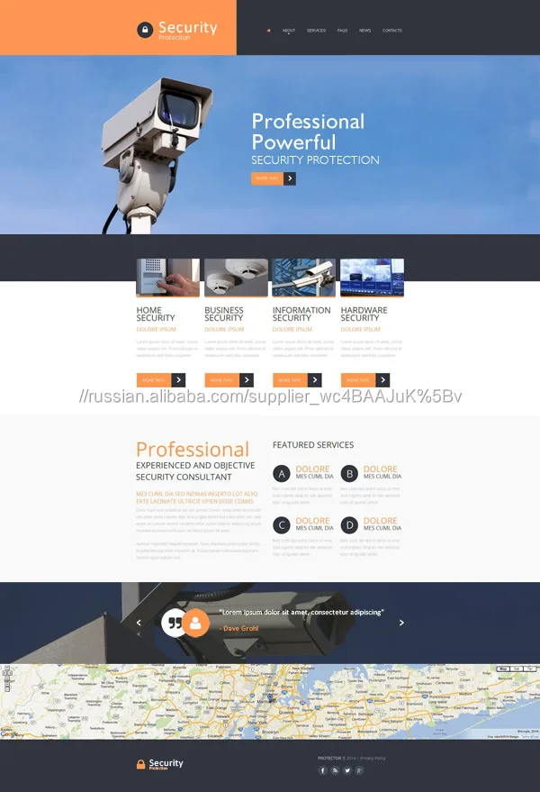 B2B C2C Website Template Design для Безопасности с SEO и Регистрация Домена из Индии