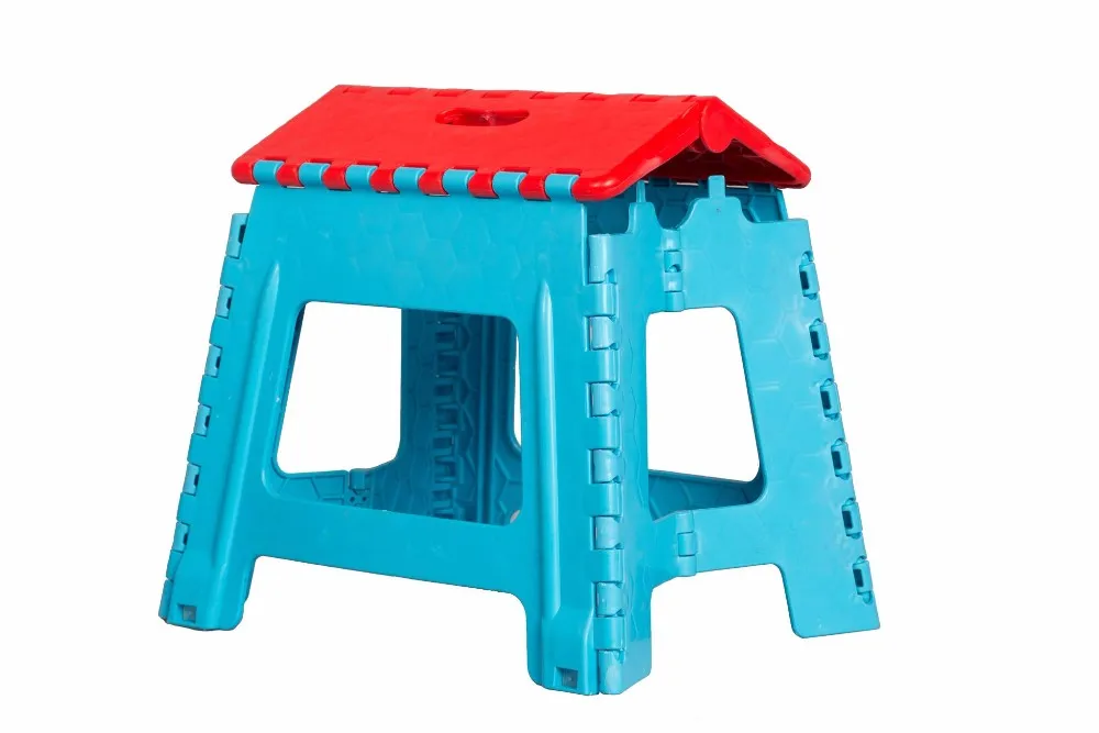 Foldable stool - Portable Colorful Folding Stool for Kids, Outing Mate Original Design Plastic Foot Stool 13 inch - Wholesale