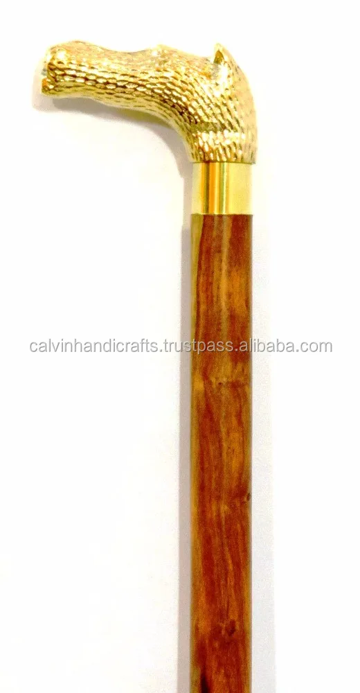Красивая Золотая лошадь ручка трость/декоративная трость/старинная коричневая деревянная трость CHWKS35047
