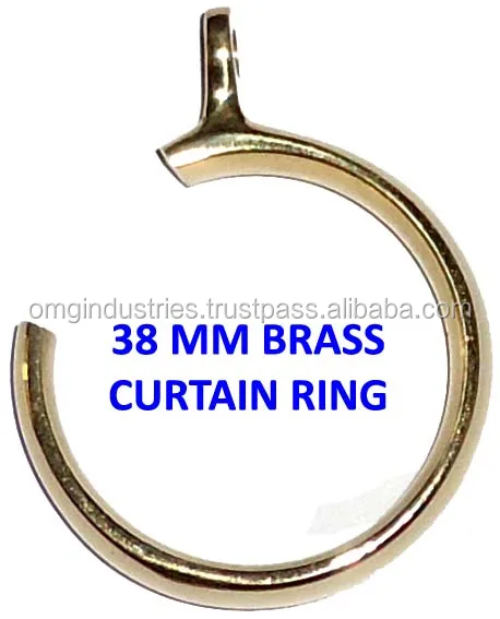 omg industries Solid Brass 38 mm Curtain Ring half ring for curtain bypass bracket