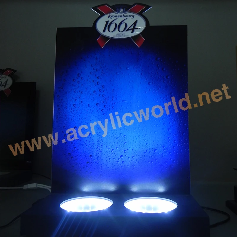 led Acrylic Wine Display/free rotating wine stand