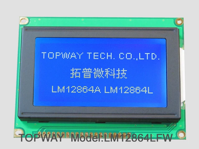 
128x64 Graphic LCD Display COG Type LCD Module (LM12864) 