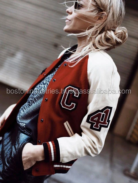 Chenille Badge Letterman Varsity Jacket