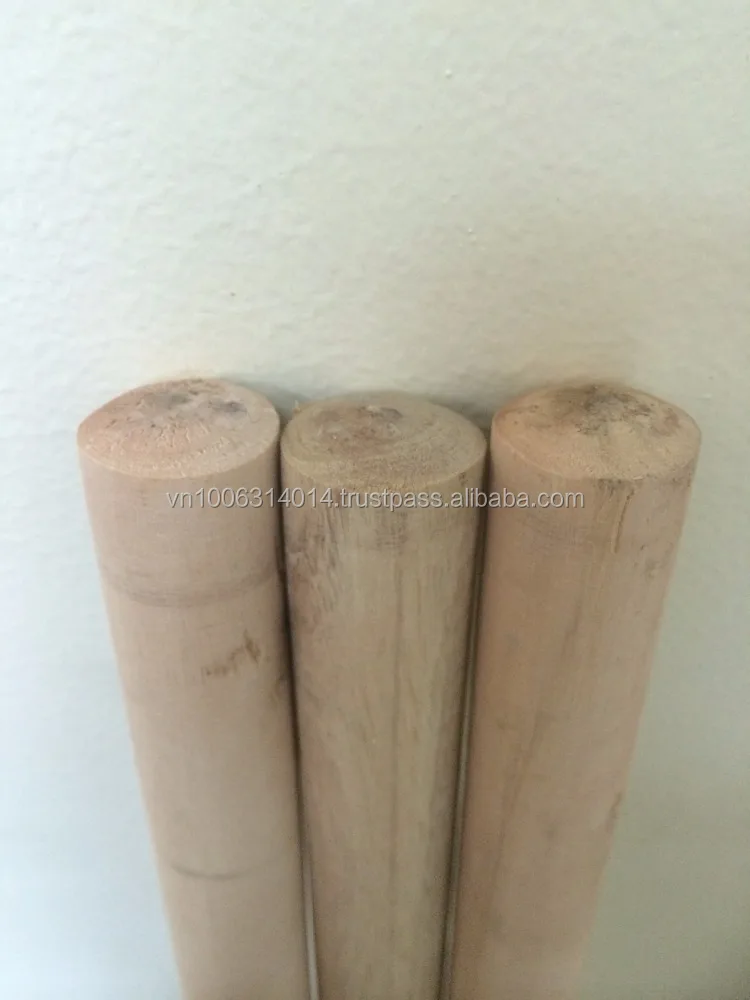 Natural wooden broom stick short length 900mm for Singapore market