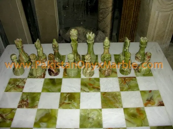 UNIQUE DESIGN ONYX CHESS BOARDS WITH FIGURES