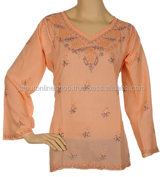 Buy Online Cotton Chicken Design Kurti / Tunic