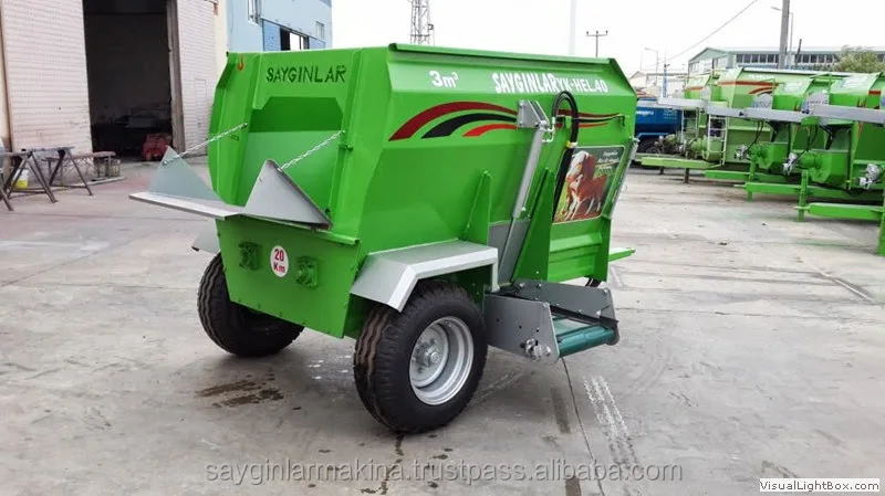 Stationary Feed Mixer Electric Powered 3m3 Feed Mixer Tmr Wagon From Turkey