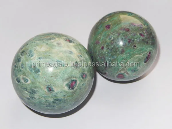 Attractive Natural Ruby Fuchsite Sphere For Sale