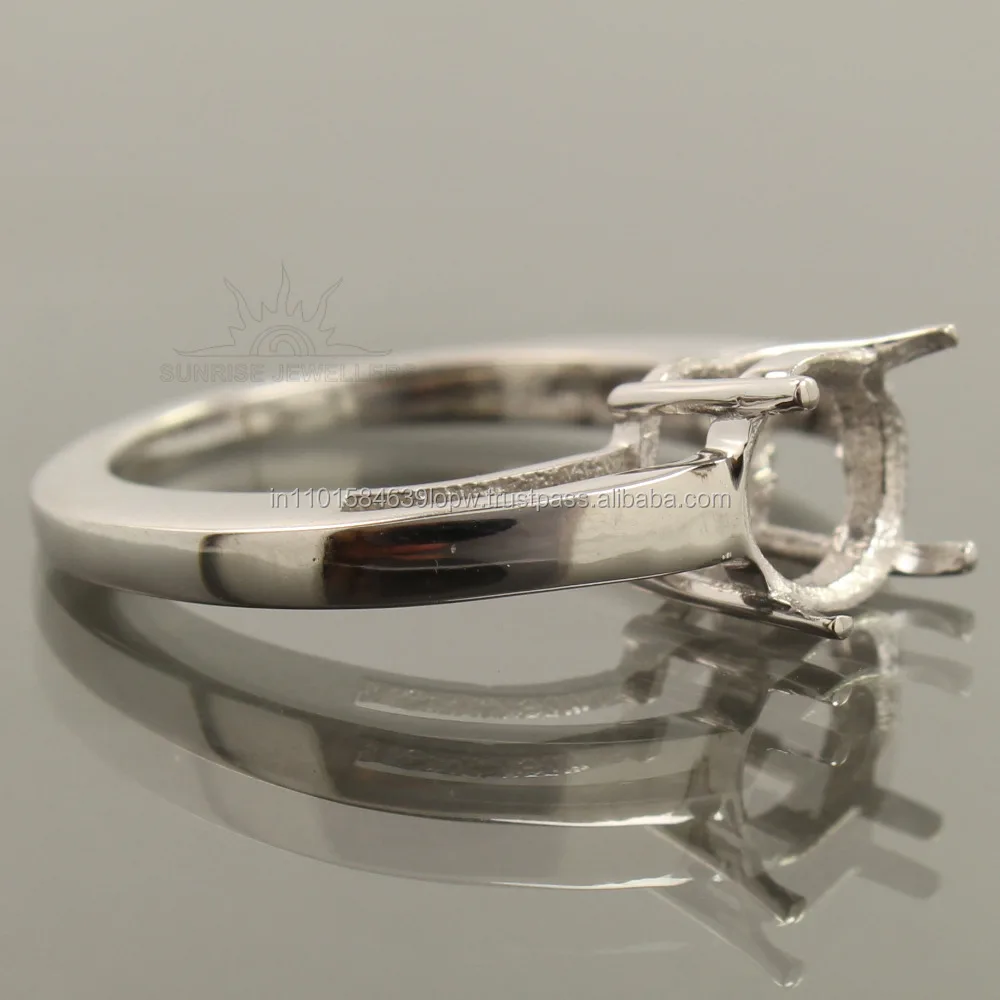 Antique Art Deco 8x10 mm Oval Shape Stone 925 Sterling Silver Wedding Engagement Bridal Solid Natural Diamond Rings