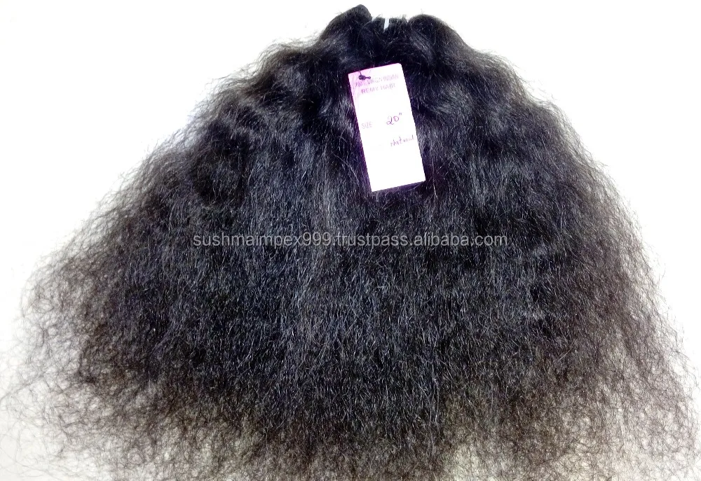  Двойные вьющиеся натуральные волосы remy крупные от поставщика в Индии