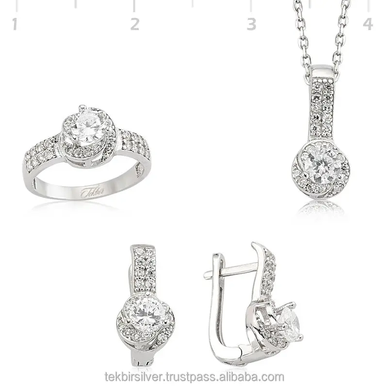 Tekbir Silver CZ silver 925 sterling Set SET101112