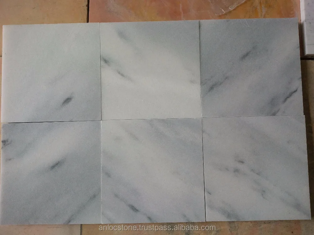 
polished White Marble with vien black, from Vietnam, cheap price 
