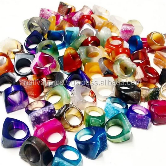 STUNNING BRAZILIAN AGATE STONE RING