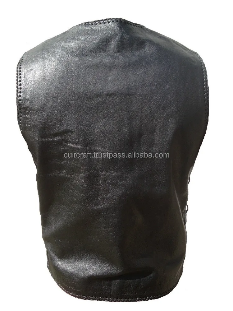 motorcycle leather vest