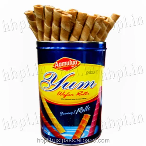 Ням вафельные рулоны 300 г вафельные палочки жестяные большого размера