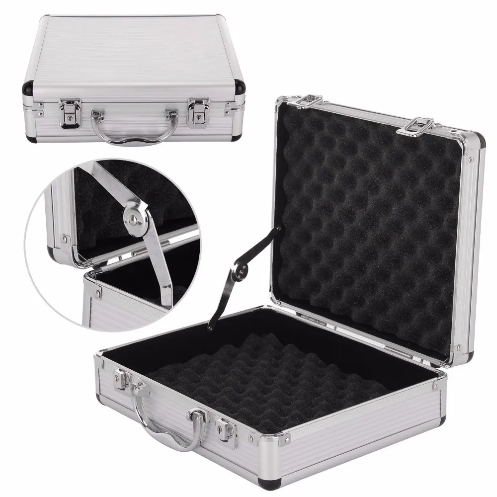Professional Aluminum Tool Case Waterproof Travel Box Kits With Foam Carrying Briefcase