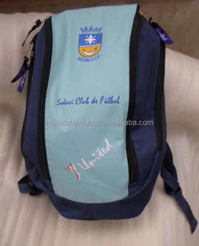 Soccer backpack with ball compartment custom branding offer