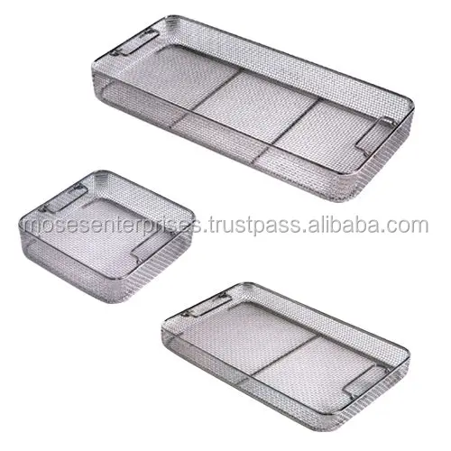 Surgical Stainless Steel Autoclave Sterilization Box wire mesh sterilization Trays
