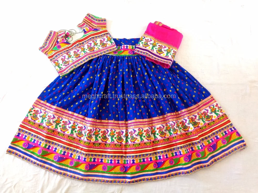 
Blue Bandhej Embroidered Chaniya Choli-Kutch Embroidered lehenga-Wholesale Bollywood Style lehenga Choli- ghagra choli 