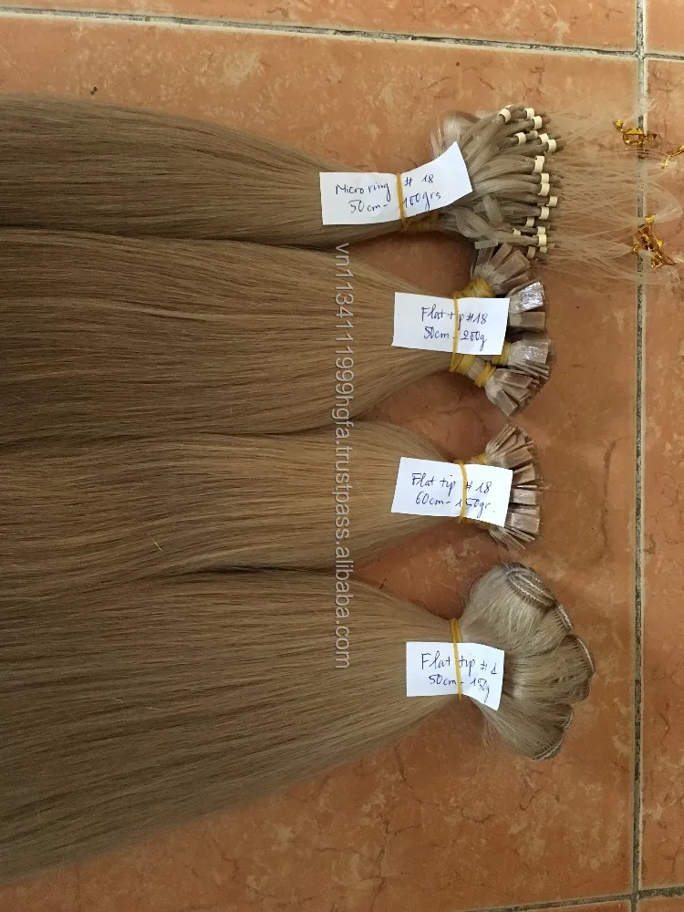 Blonde Hair extensions Double draw Human Hair U Tip Flat Tip I Tip Hair extensions