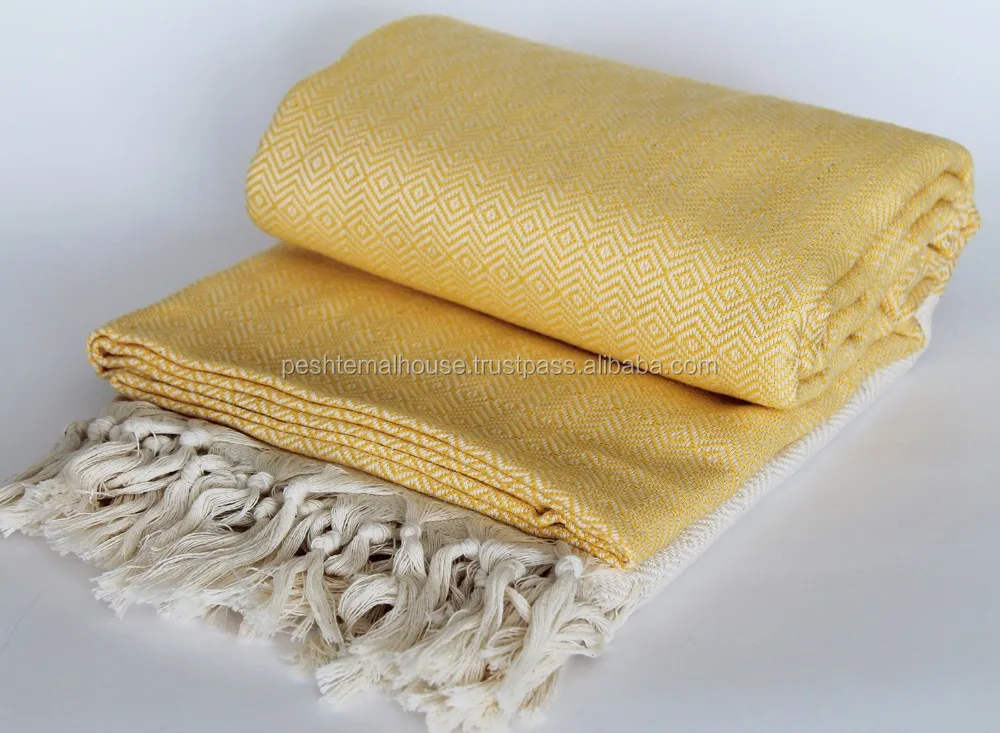 Diamond Blanket & Throw Turkish Cotton Towel Blanket Manolia Picnic Wholesale 100% Cotton 140*230 1100 GR