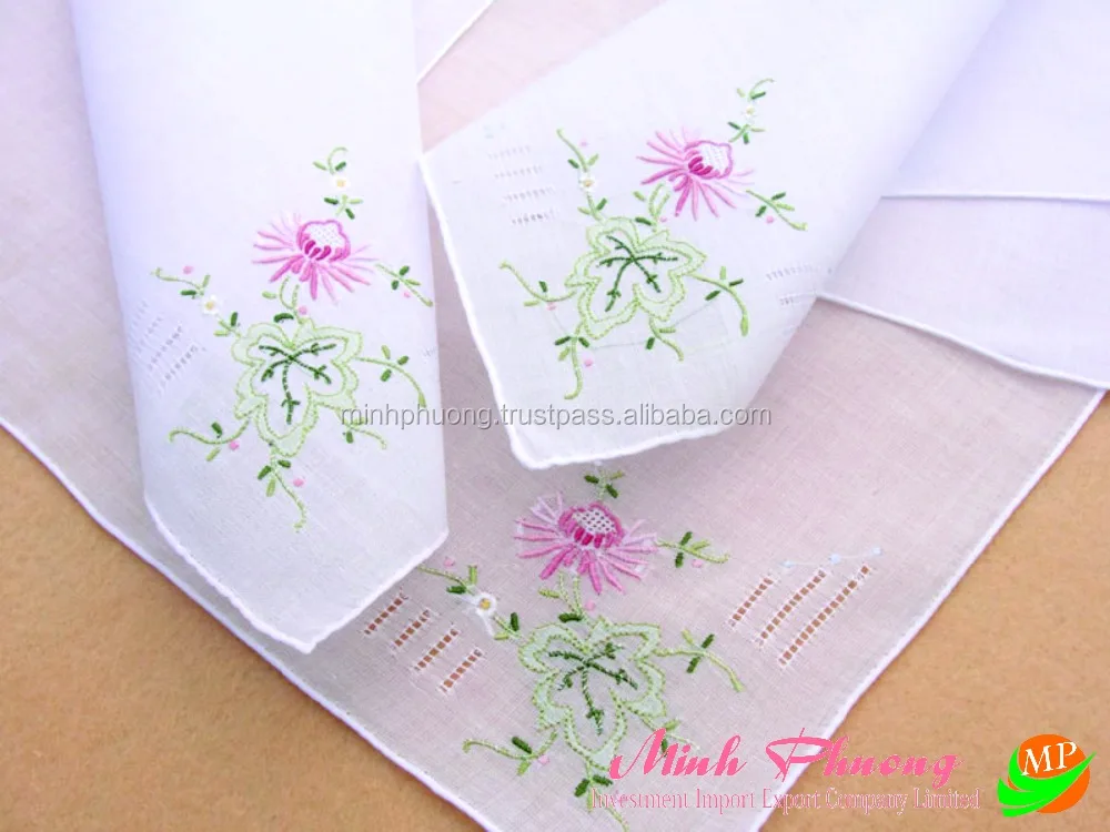 
Best selling handkerchief embroidery 