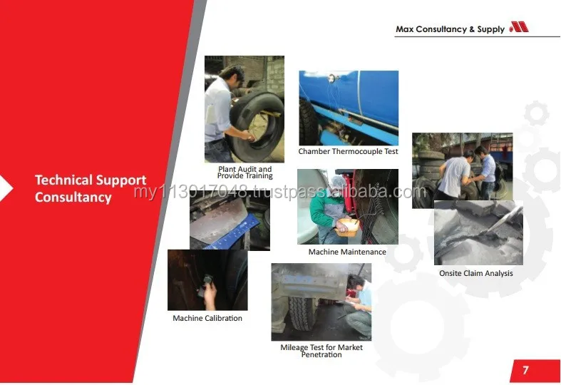 Malaysia Preferred Franchising Program of Tyre Retreading Industries Quality Assured Tailored Made Rubber Compound