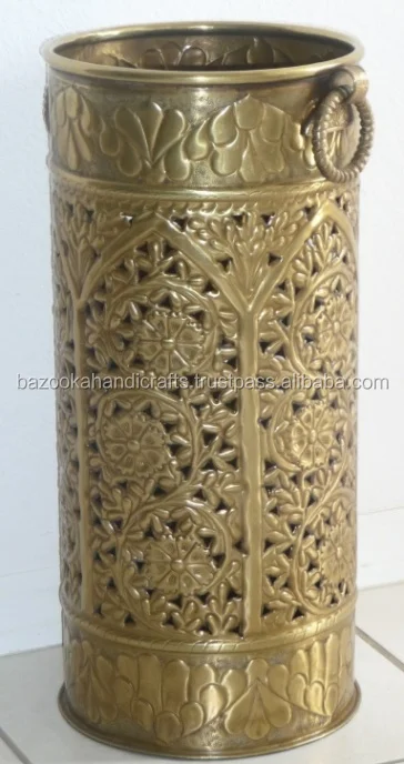 UMBRELLA STAND, BRASS UMBRELLA STAND, INDOOR UMBRELLA STAND