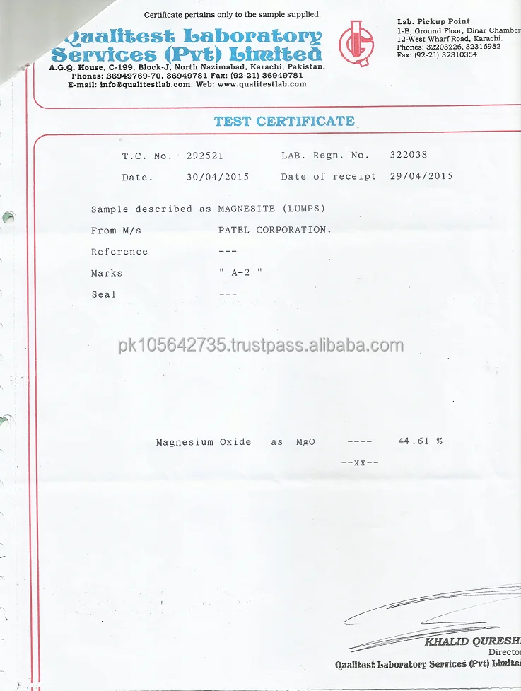 
Premium Quality Raw Magnesite / Magnesium Carbonate of Superior Quality 43 - 46 % MgO 