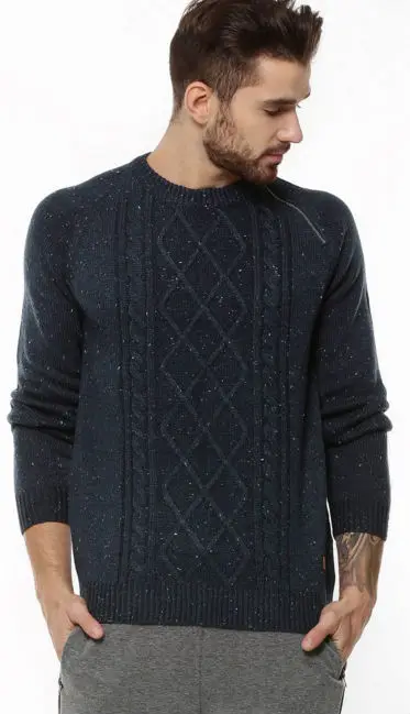 
 Мужчины свитер Пуловер 100% хлопок органический шею длинными рукавами  