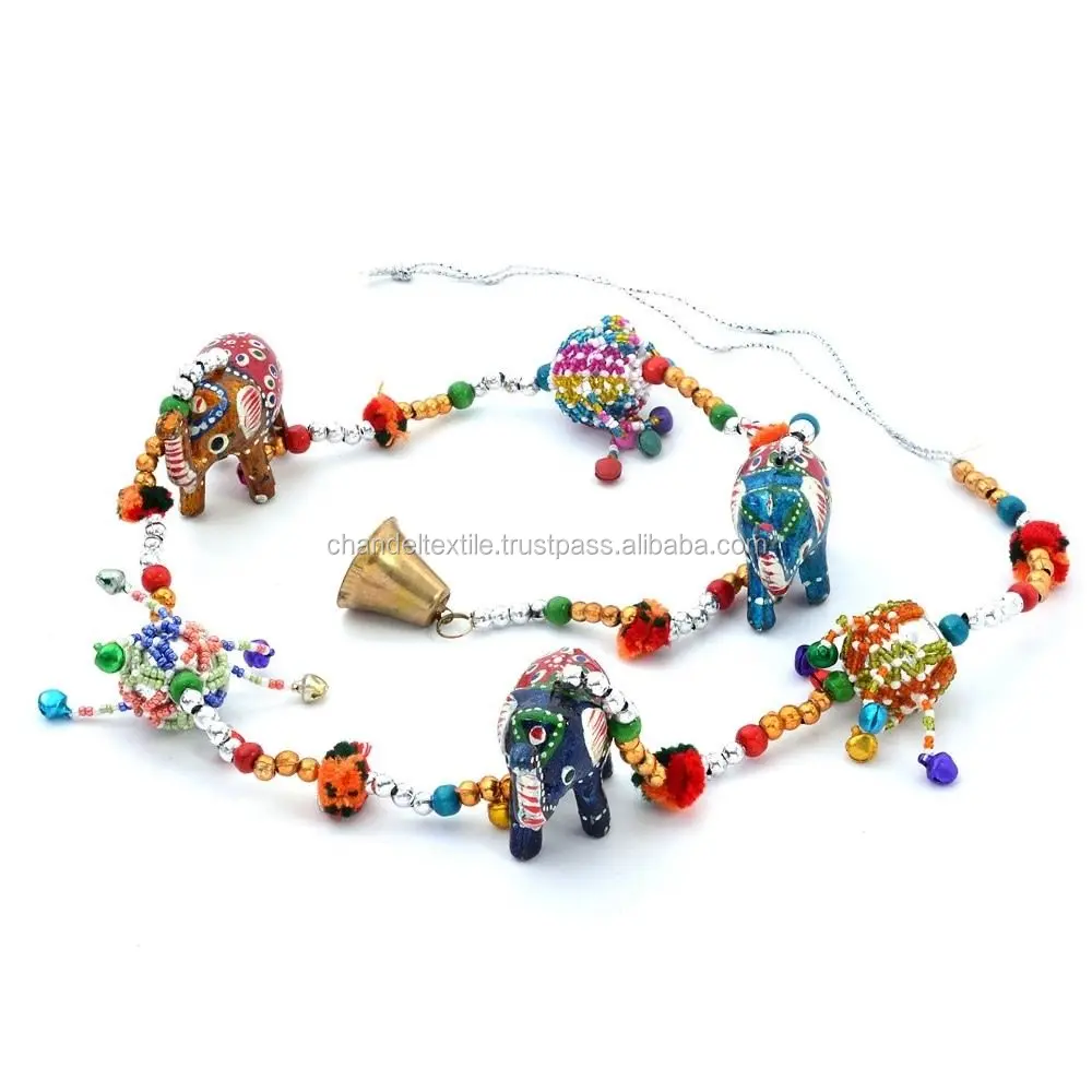 Handcrafted Rajasthani Elephant Door Hanging Colourful Wall hanging Door decor pair Latkan Wall hanging Mobile ethnic wholesale