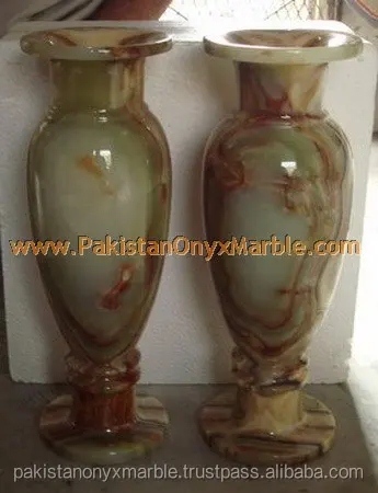 Beautiful Dark Green Onyx Flower Vases
